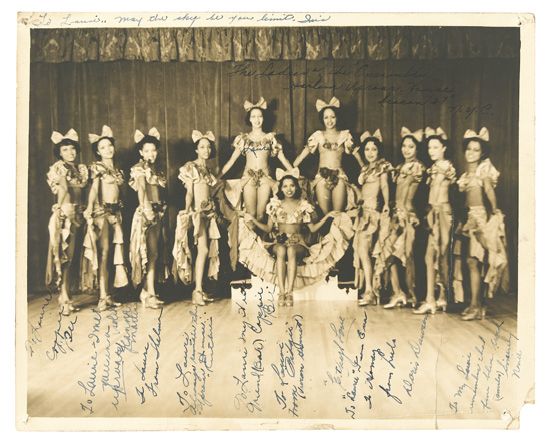 (MUSIC--HARLEM NIGHTCLUBS.) [CATHRELL, LAURIE.] Collection of photographs, programs, and ephemera from a Harlem Renaissance era chorus-